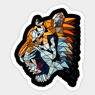 Tiger glass Sticker